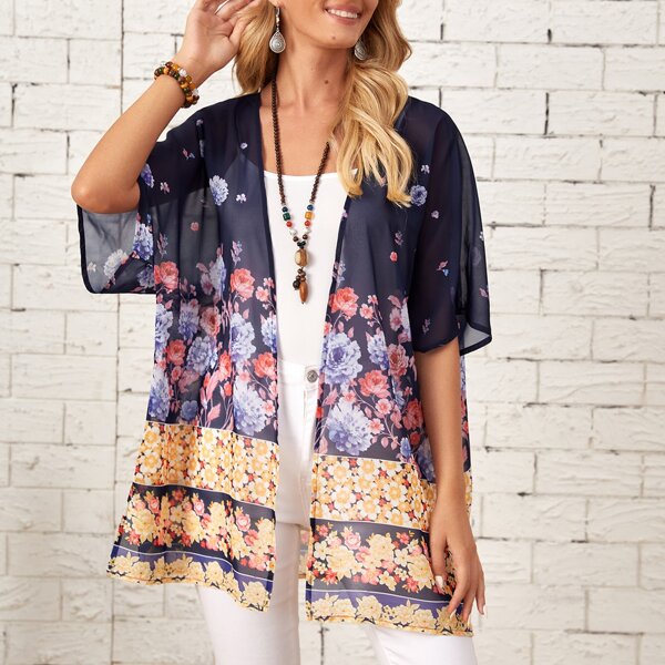 

Floral Print Kimono, Multicolor