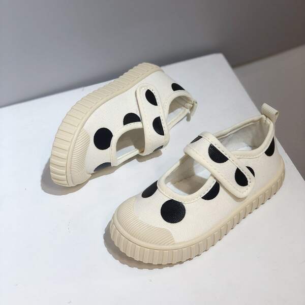 

Toddler Girls Polka Dot Flats, White