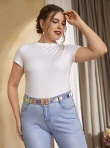 Cinturón con hebilla con diamante de imitación - Multicolor - Ver 2