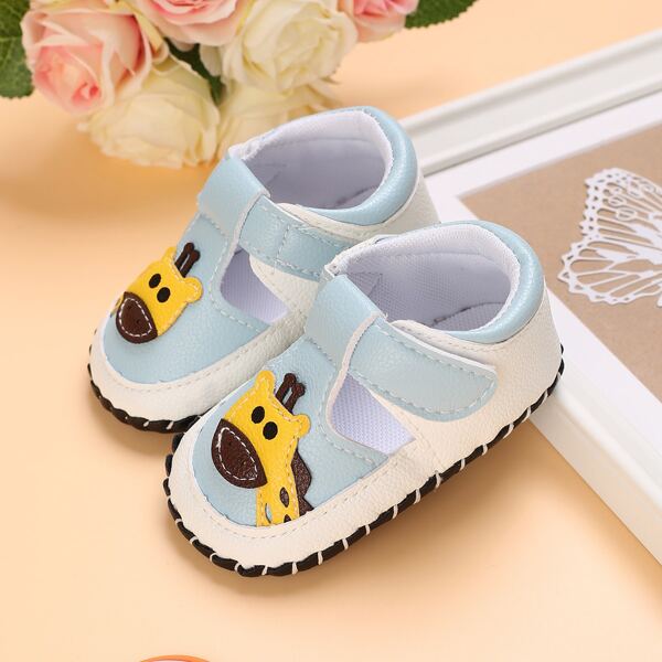 

Baby Boy Cartoon Patch Flats, Baby blue