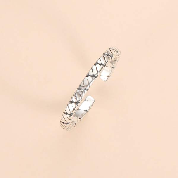

Simple Cuff Ring, Antique silver