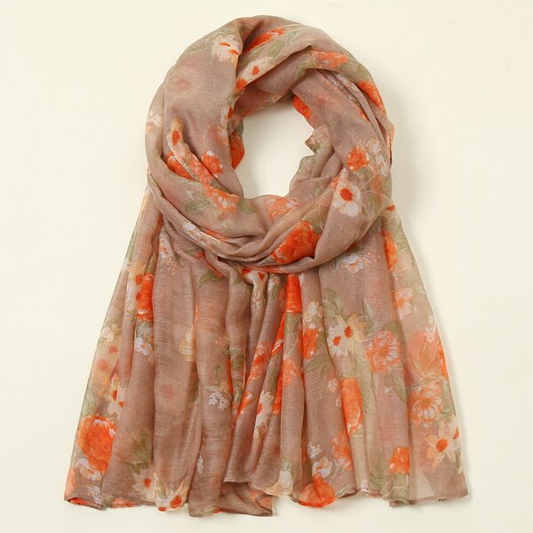 

Floral Print Scarf, Multicolor