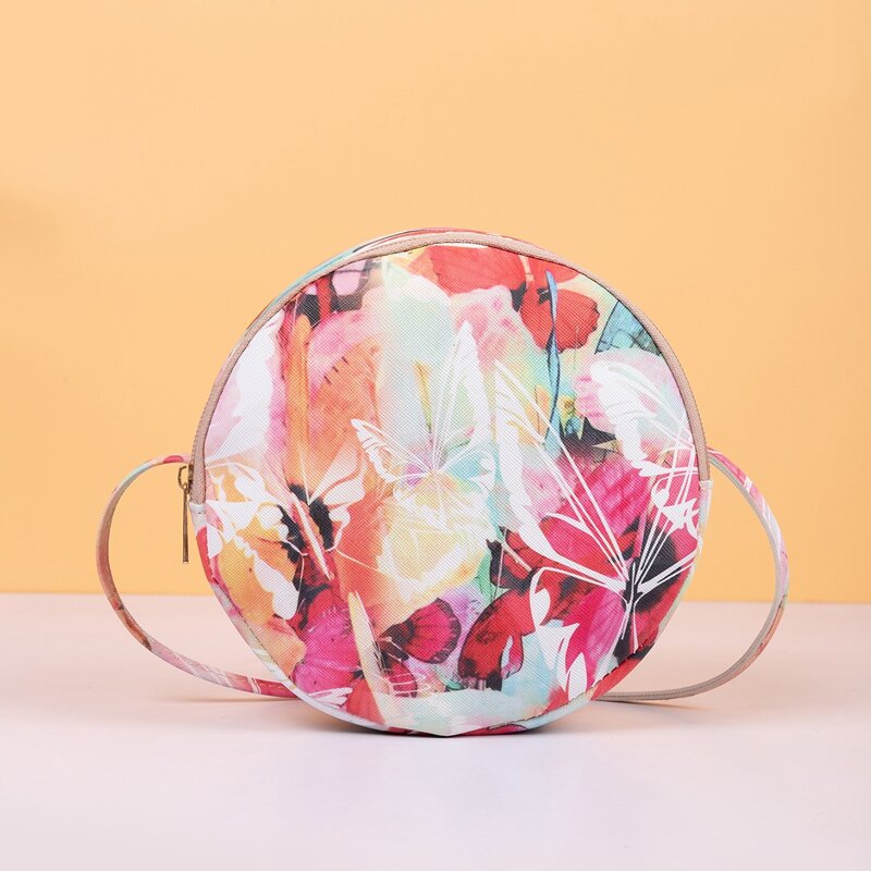 

Floral Graphic Circle Bag, Multicolor