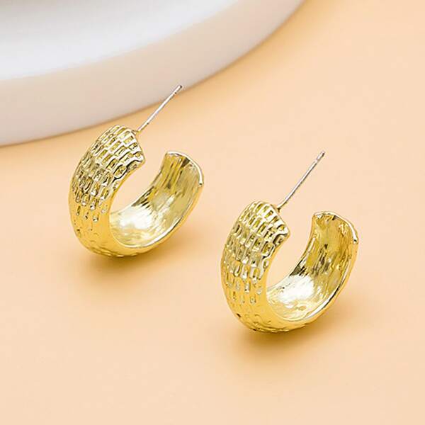 

Cuff Hoop Earrings, Gold
