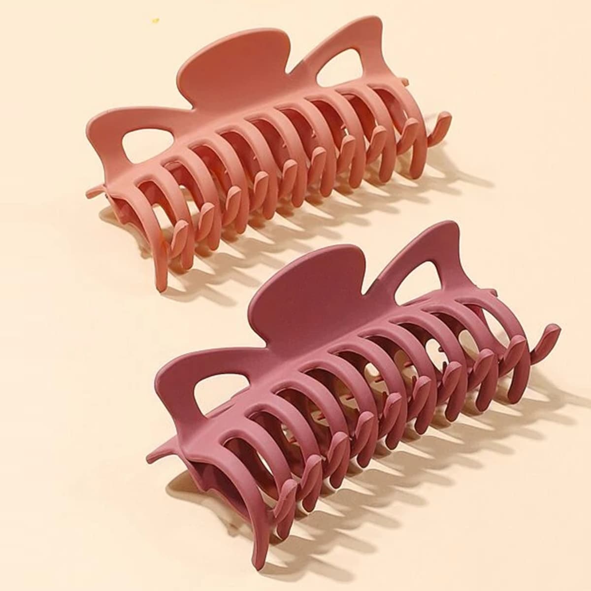 

2pcs Simple Hair Claw, Multicolor