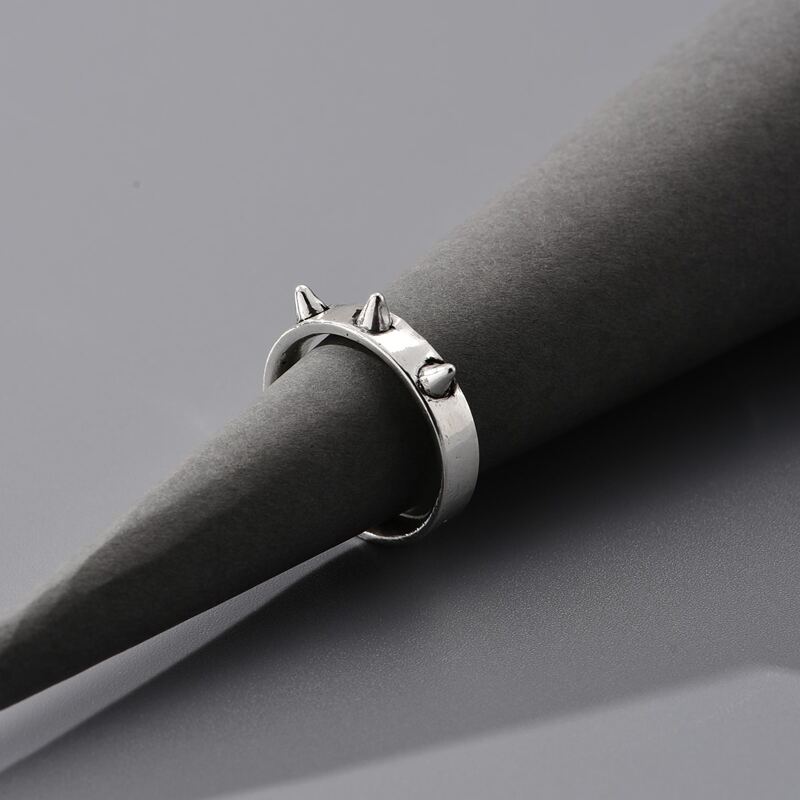 

Guys 1pc Simple Ring, Antique silver