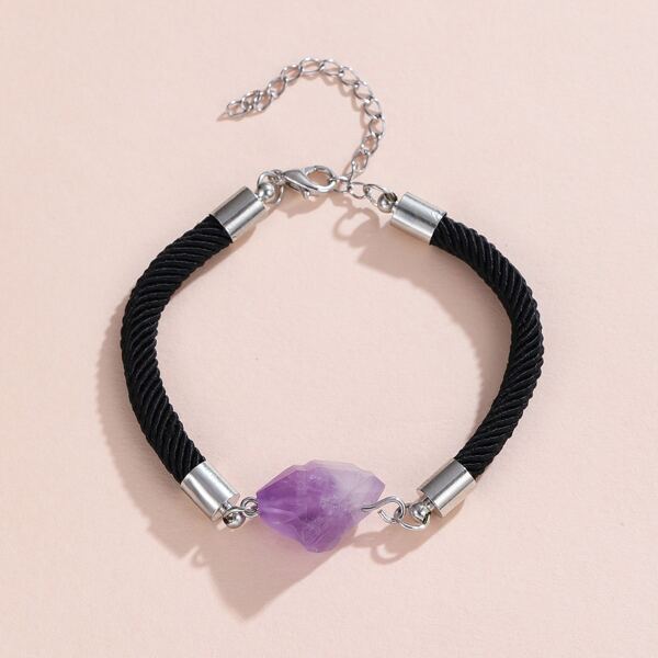 

Stone Decor Bracelet, Purple