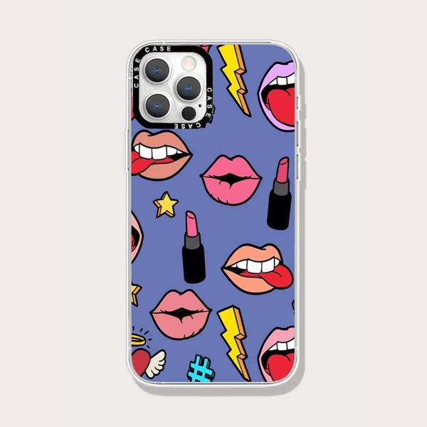 

Lip Painted Phone Case, Multicolor