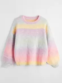 SHEIN Unity Jersey de ombré de hombros caídos - Multicolor - Ver 1