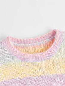 SHEIN Unity Jersey de ombré de hombros caídos - Multicolor - Ver 3