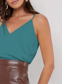 BizChic Solid Cami Top - Cadet Blue - View 4