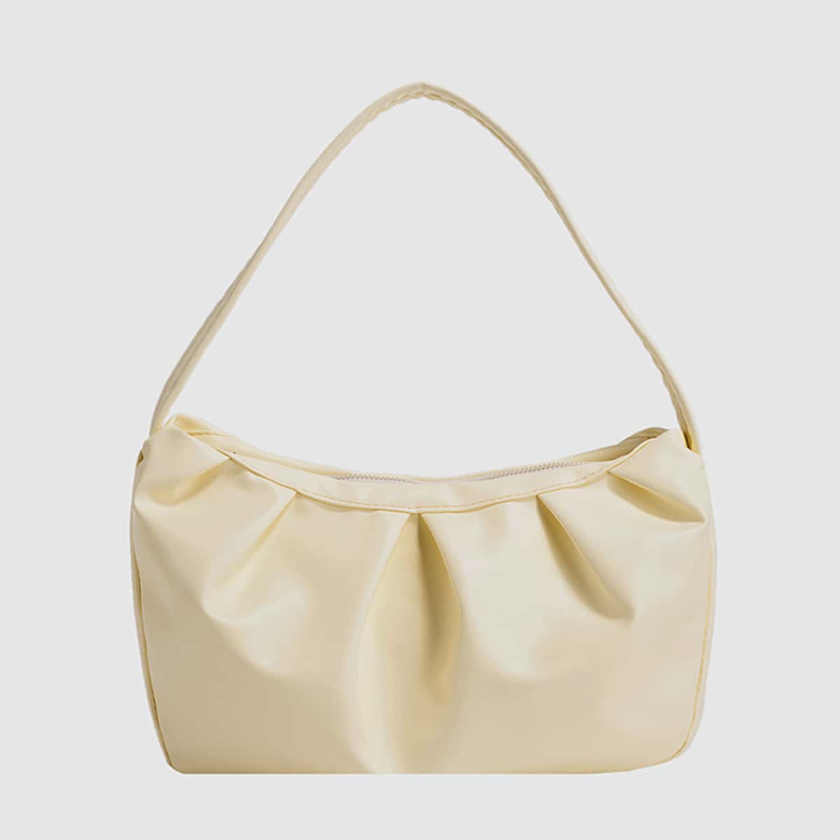 

Ruched Baguette Bag, Yellow