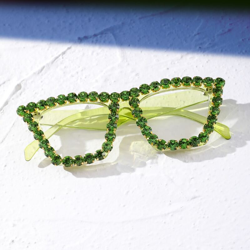 

Rhinestone Decor Cat Eye Sunglasses