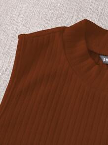 SHEIN EZwear 2 piezas top tank tejido de canalé - Multicolor - Ver 3