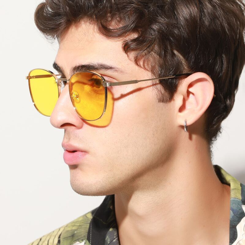 

Guys Metal Frame Sunglasses, Yellow
