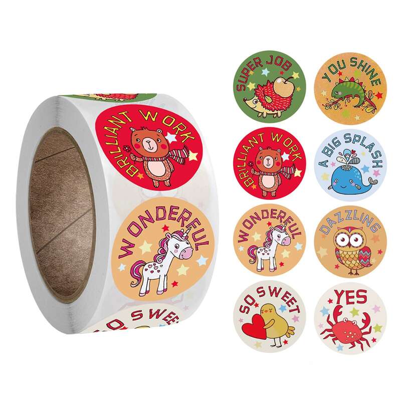 

500pcs Slogan Graphic Sticker, Multicolor