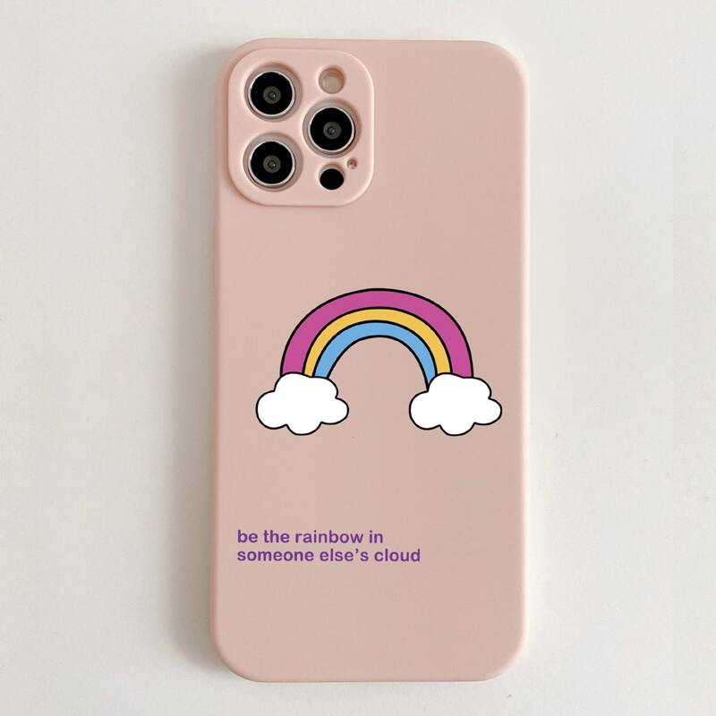 

Rainbow Pattern Phone Case, Pink