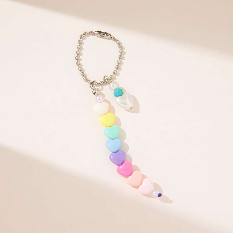 

Heart Pendant Bag Charm, Multicolor