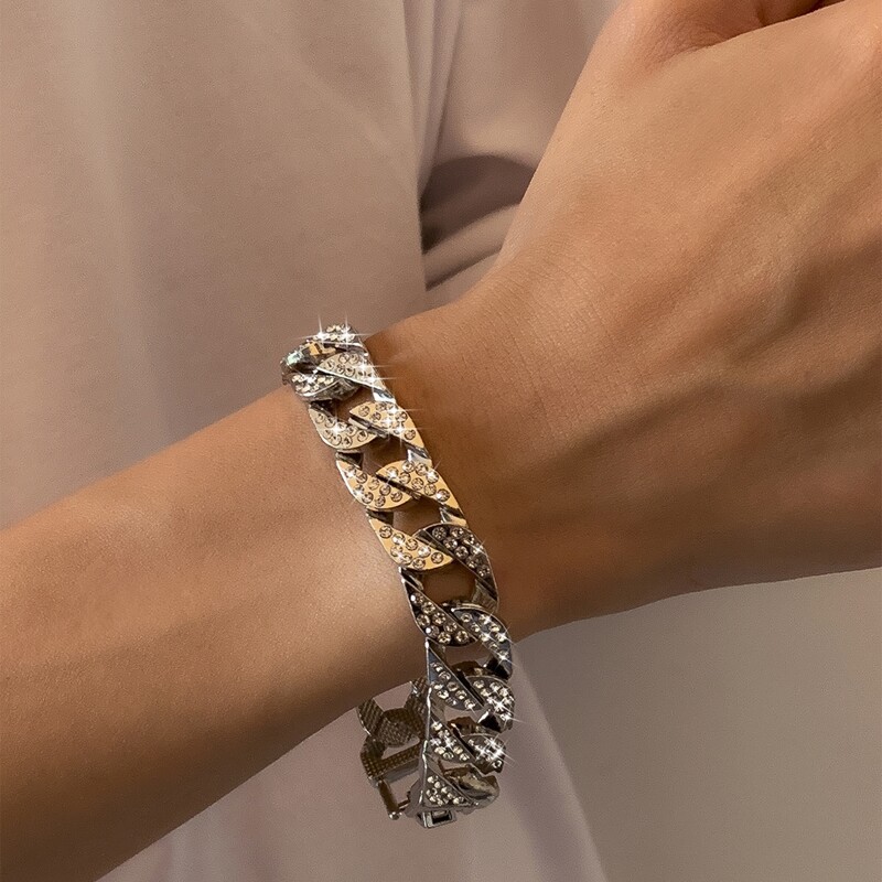 

Guys 1pc Chain Bracelet, Silver
