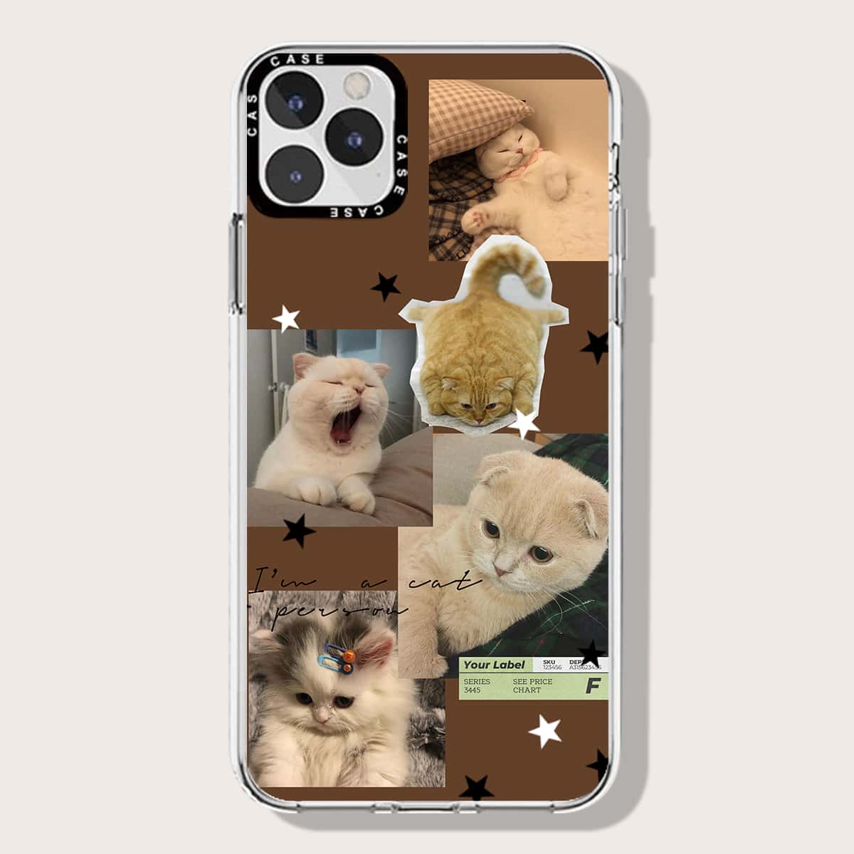 

Cat Pattern Phone Case, Multicolor