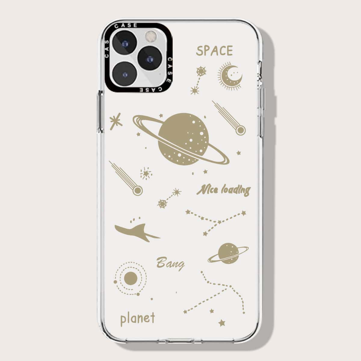 

Space Pattern Phone Case, Clear