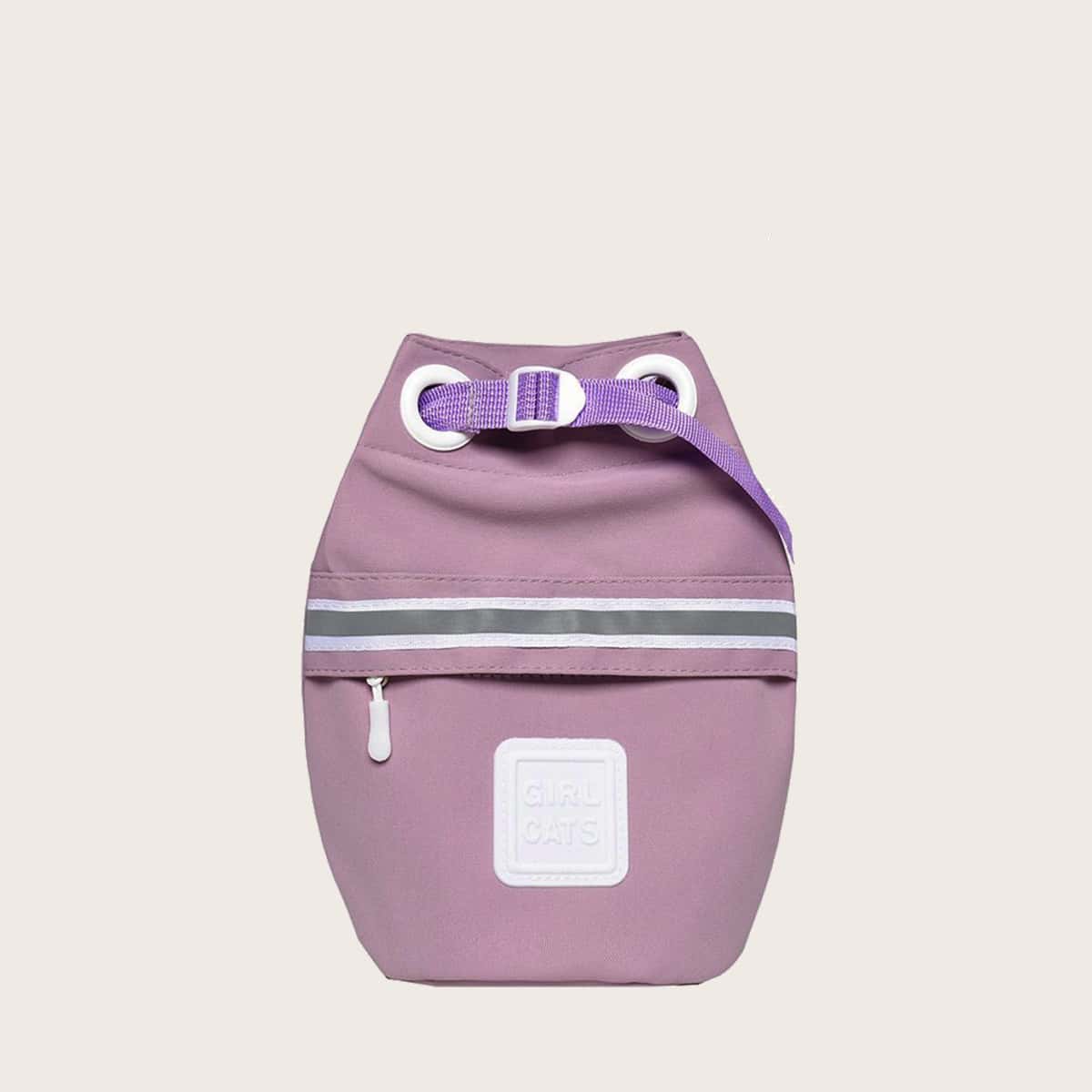

Drawstring Crossbody Bag, Purple