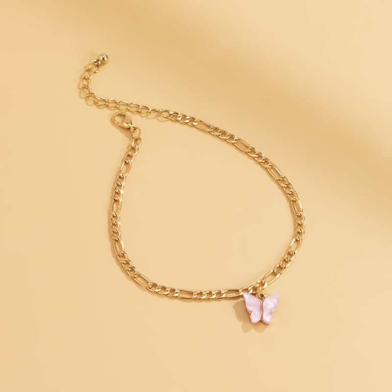 

Butterfly Chain Anklet, Gold