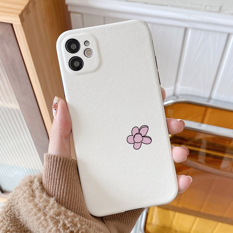 

Floral Pattern Phone Case, White