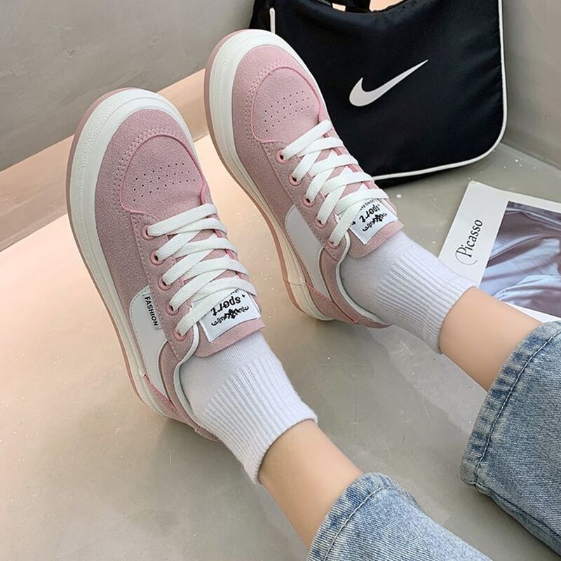 

Lace Up Front Skate Shoes, Pink