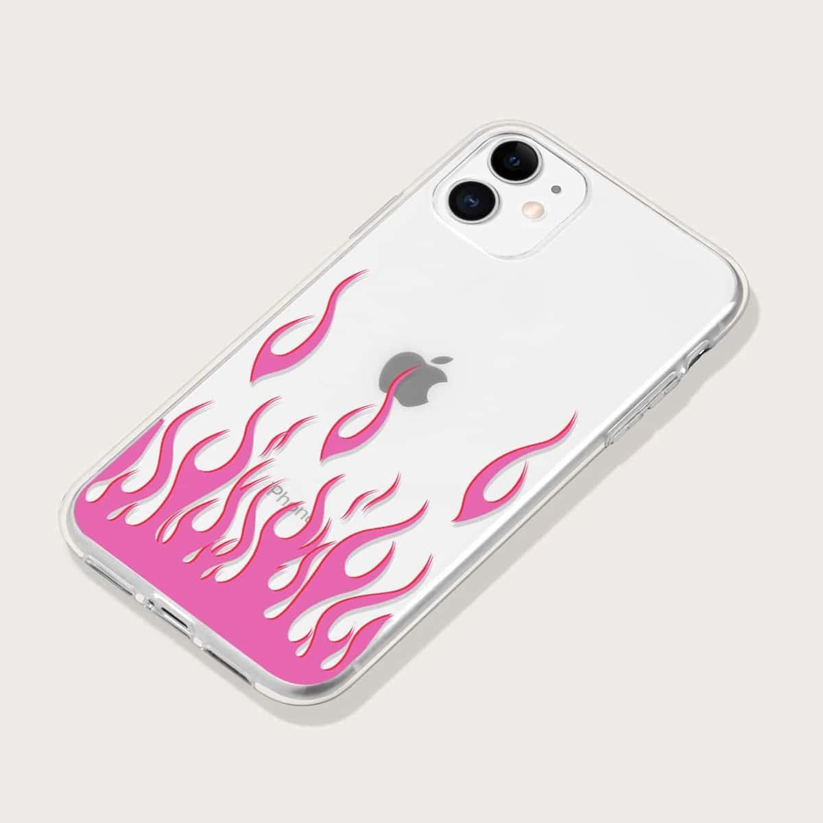 

Fire Graphic Phone Case, Clear