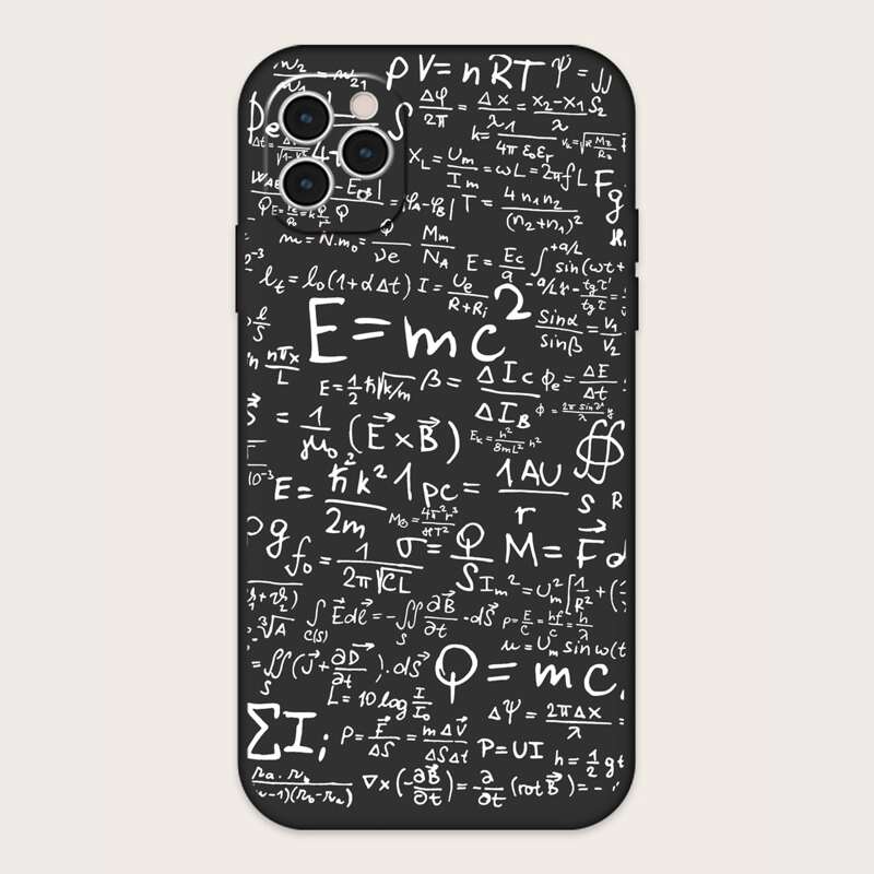 

Letter Graphic Phone Case, Black and white