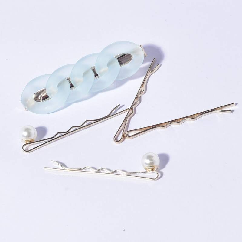 

5pcs Faux Pearl Decor Bobby Pin, Multicolor