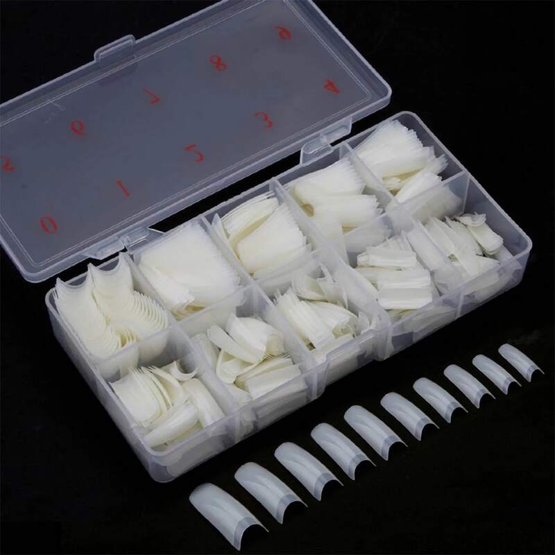 

500pcs Solid Fake Nail, Beige