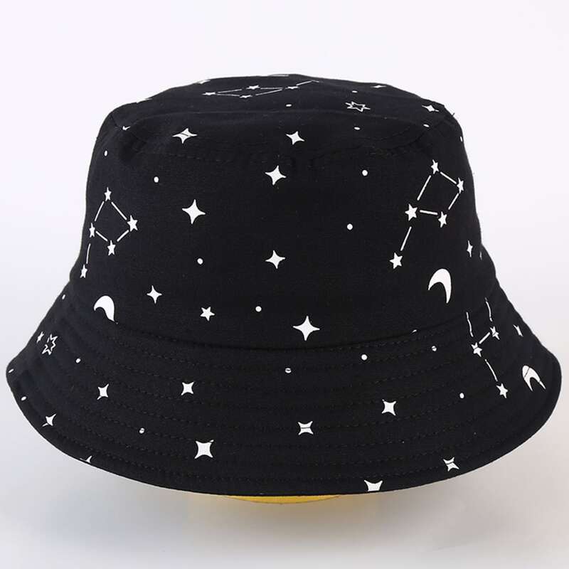

Guys Star & Moon Graphic Bucket Hat, Black