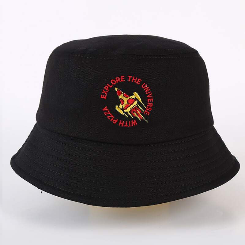 

Guys Letter Embroidery Bucket Hat, Black