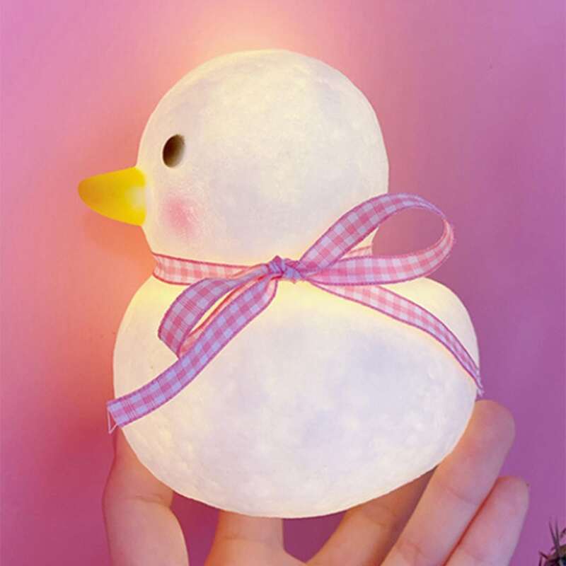 

1pc Cartoon Duck Night Light, White