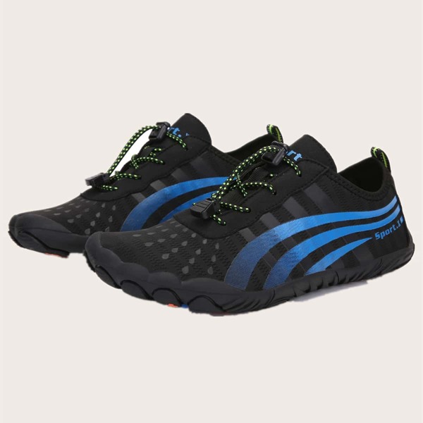 

Men Letter Graphic Drawstring Design Water Shoes, Royal blue