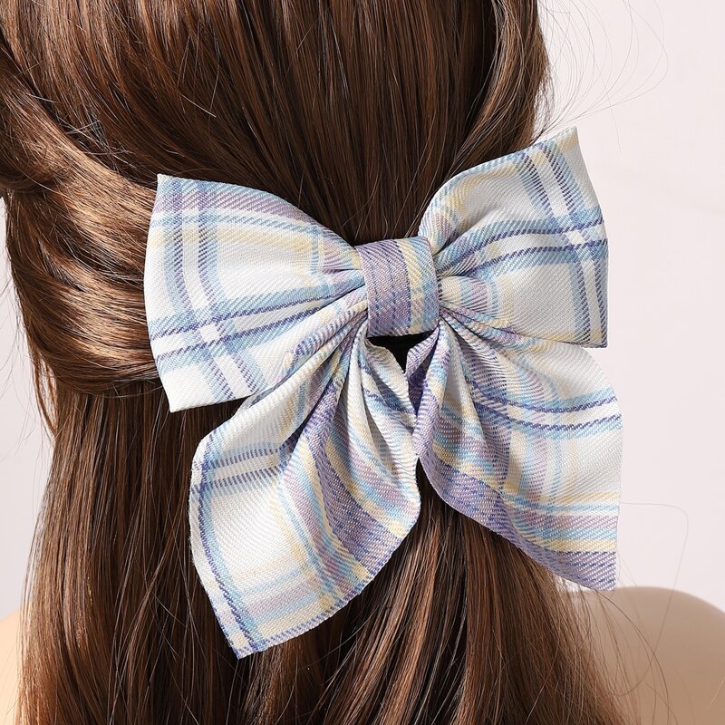 

Plaid Bow Hair Clip, Multicolor