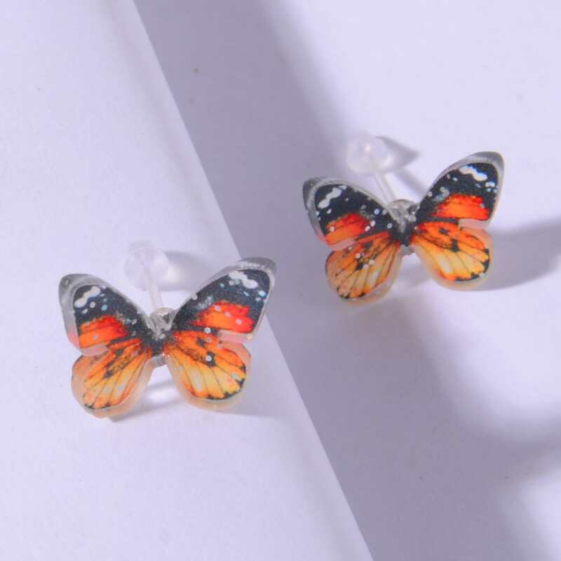 

Butterfly Stud Earrings, Multicolor