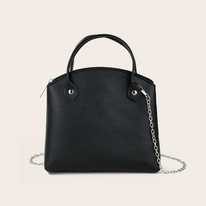 

Double Handle Dome Bag, Black