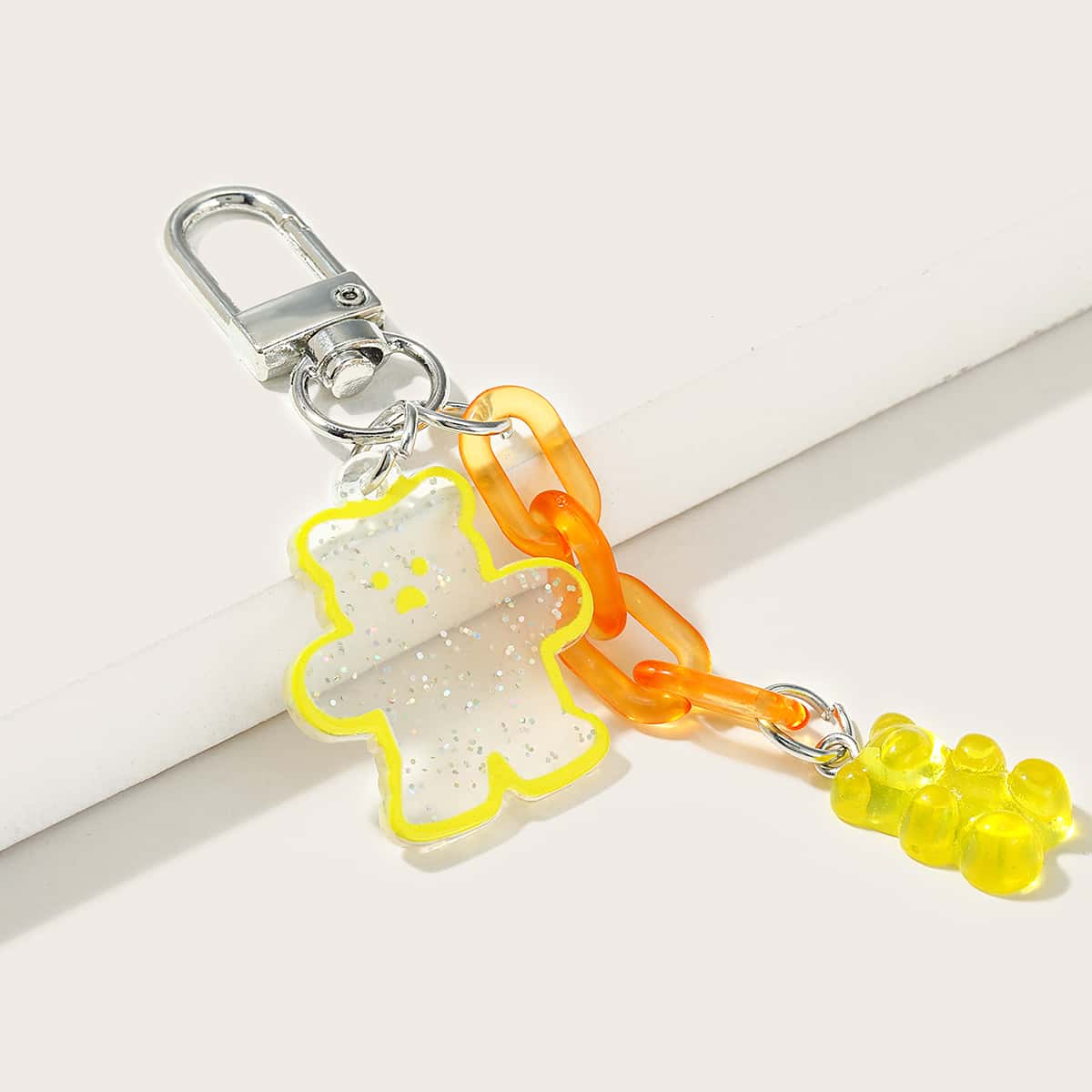 

Clear Cartoon Bear Decor Bag Charm, Yellow