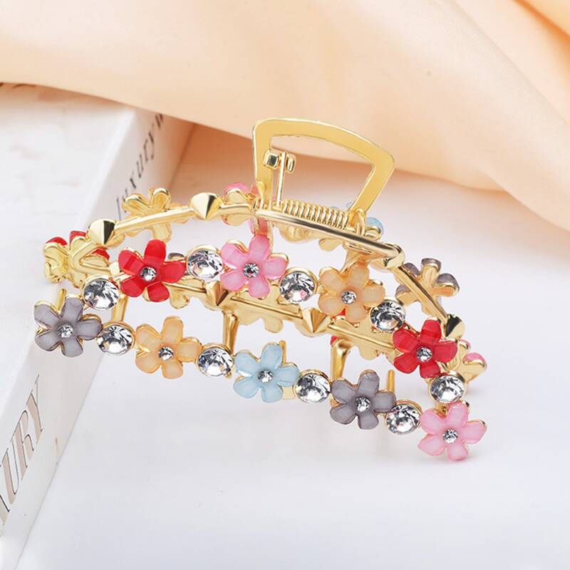 

1pc Flower Hair Claw, Multicolor