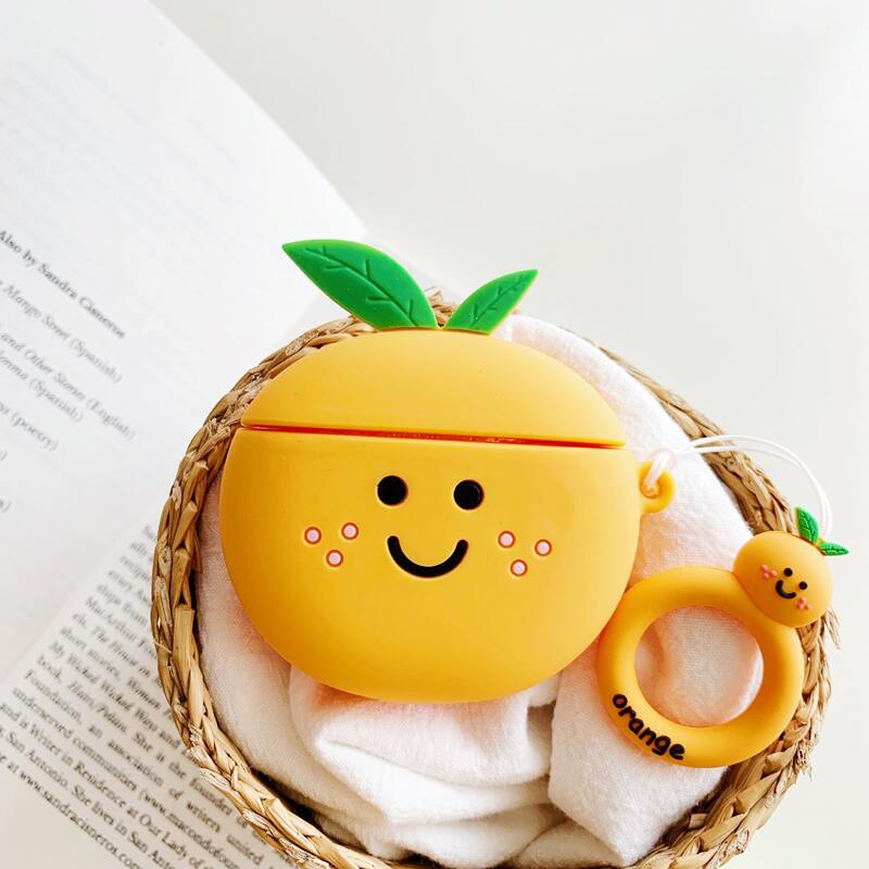 

Cartoon Orange AirPods Case, Multicolor