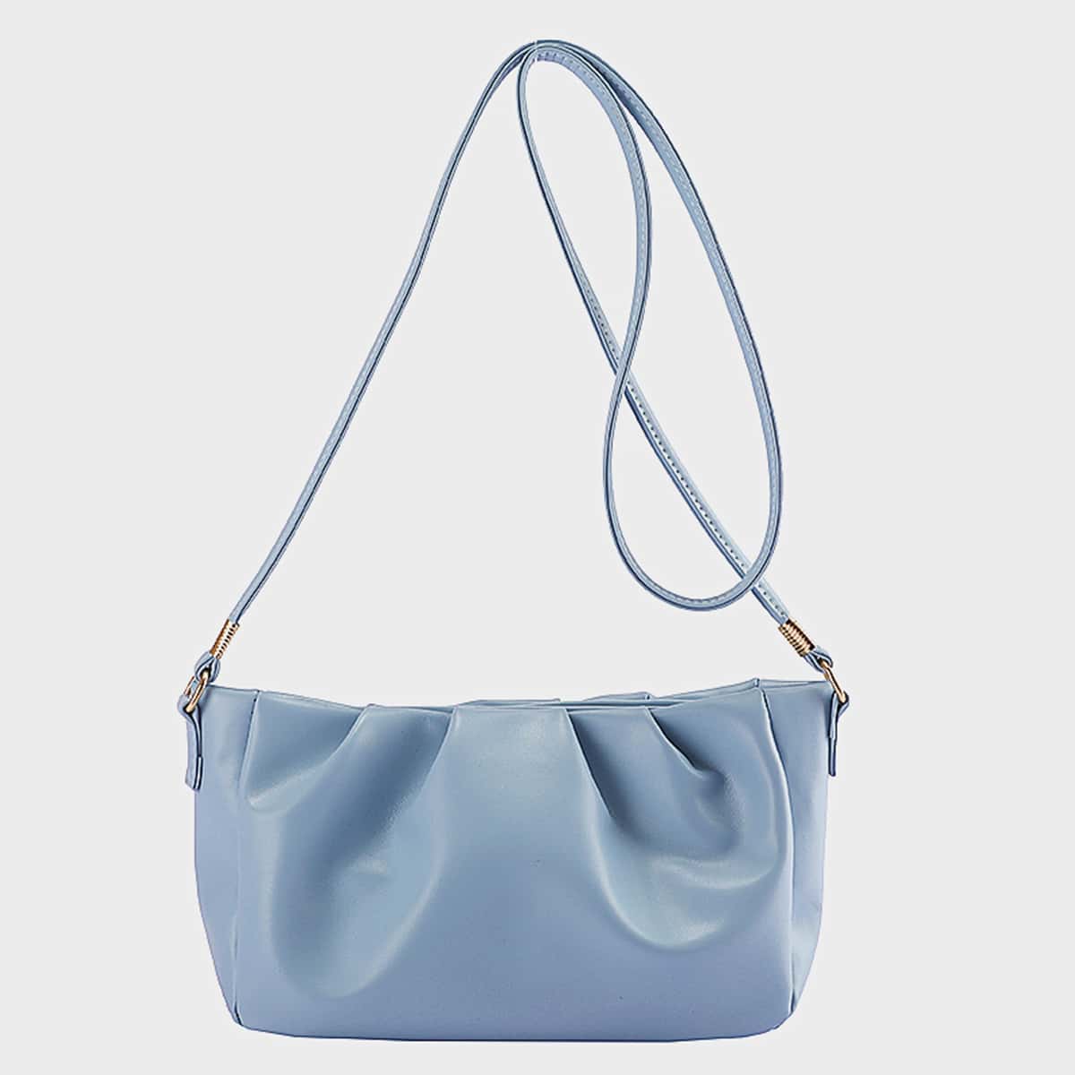 

Ruched Crossbody Bag, Blue
