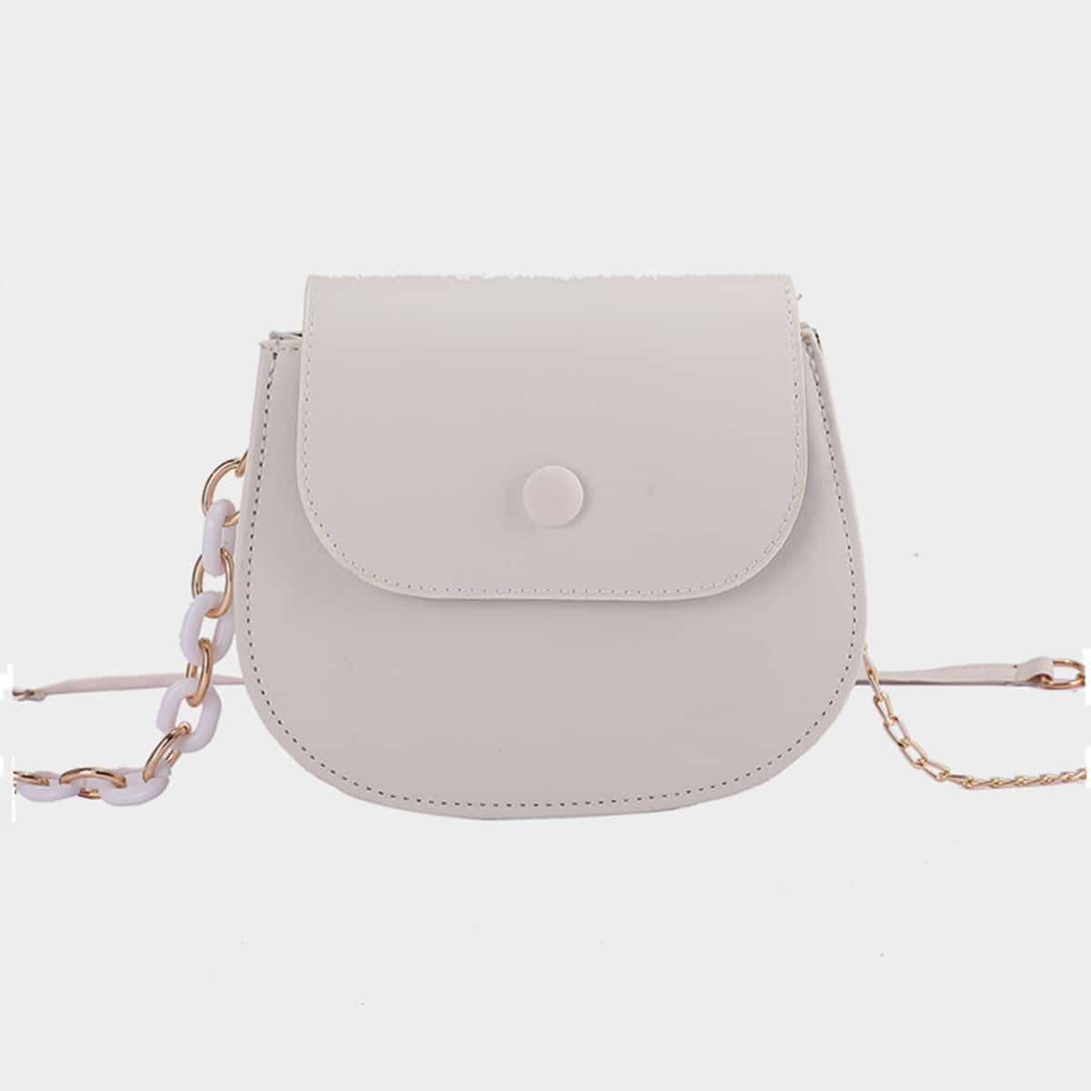 

Minimalist Chain Saddle Bag, White