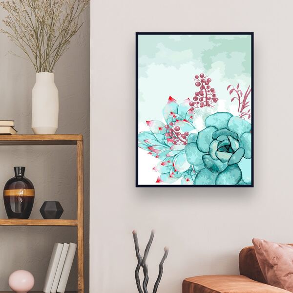 

Plant Print DIY Diamond Unframed Painting, Multicolor