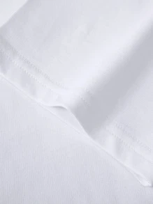 Manfinity 男士汽車印花短袖T恤 - 白色 - 查看 3