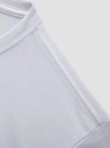 Manfinity 男士汽車印花短袖T恤 - 白色 - 查看 6