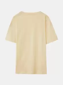 Ilustrata Figure & Cartoon Graphic Oversized Tee - Apricot - View 2