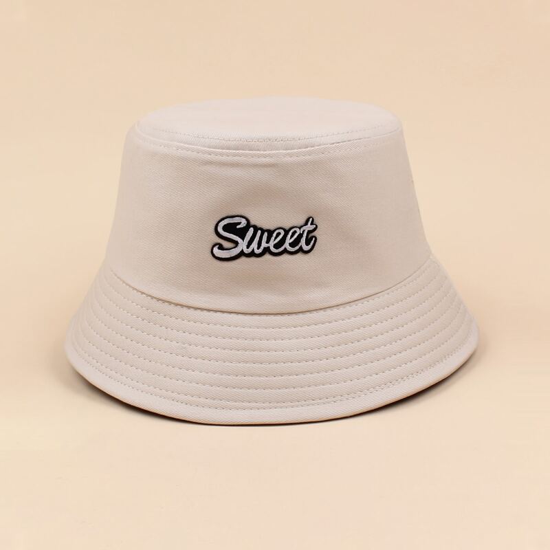 

Letter Patch Bucket Hat, Beige